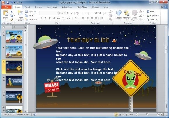 Sci-Fi PowerPoint Template For Kids