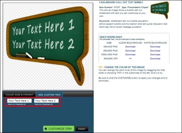 Chalkboard Call Out Text Bubble Clipart