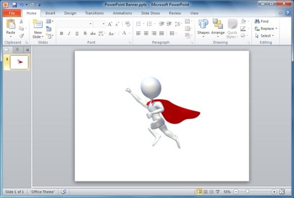 Stick Figure Superhero Flying Icon
