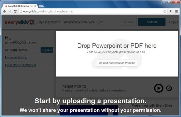 Upload PowerPoint or Keynote File