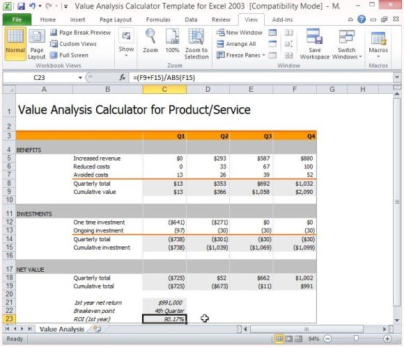 value-analysis-calculator-for-excel-2003-3