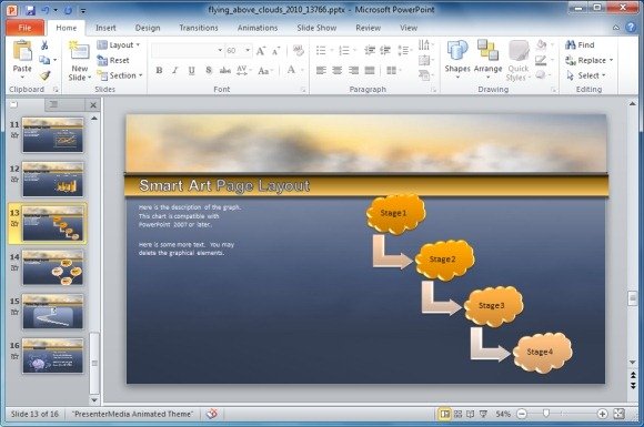 Create Cloud Themed Presentations