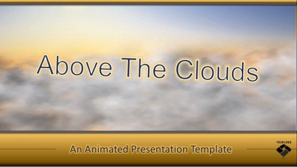 Flying Above The Clouds PowerPoint Template