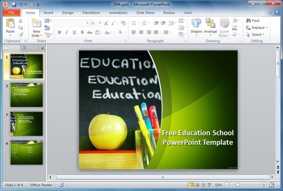 Free Education School PowerPoint Template