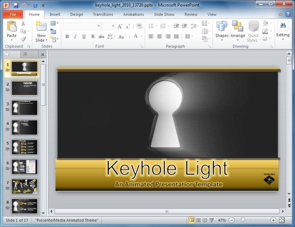 Keyhole Light PowerPoint Template