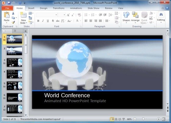 World Conference PowerPoint Template