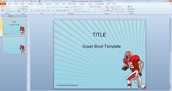 Free PowerPoint Templates for Super Bowl