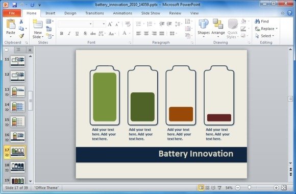 Battery Innovation Template