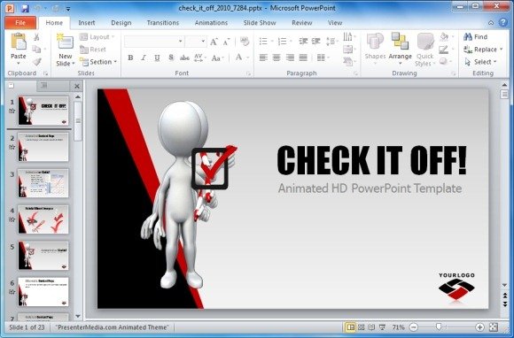 Check It Off PowerPoint Template