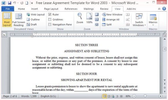 Detailed Lease Agreement