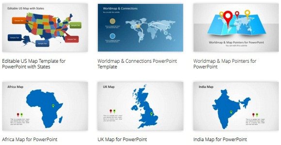 Editable Map Templates For PowerPoint