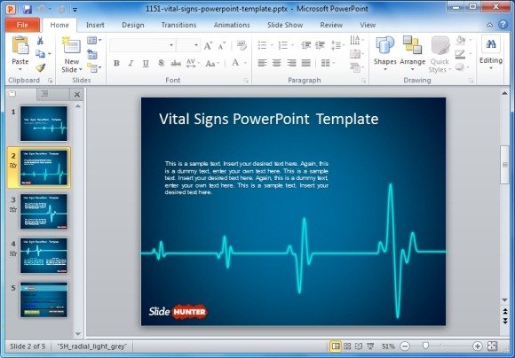 Free Animated Vital Signs PowerPoint Template
