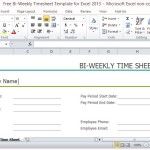 Free Bi-Weekly Timesheet for Small and Start-Up Businesses