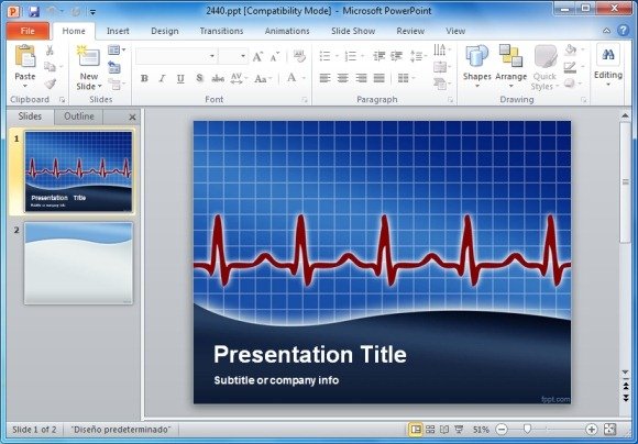 Free Heart Rhythm PowerPoint Template