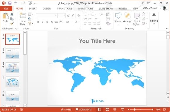 Global Popup PowerPoint Template