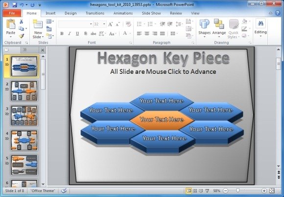 Hexagon Toolkit Template For PowerPoint