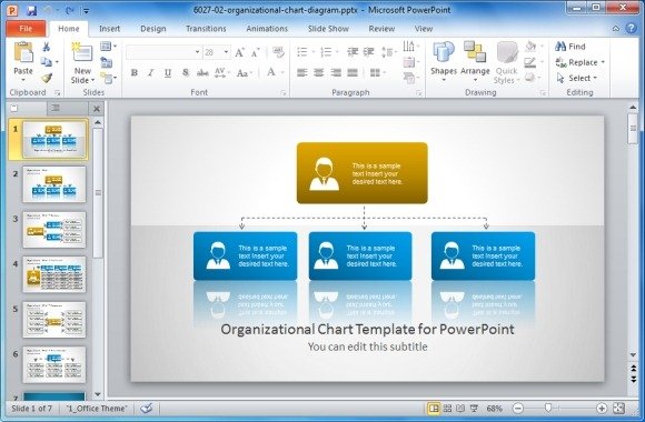 Org Chart Template for PowerPoint