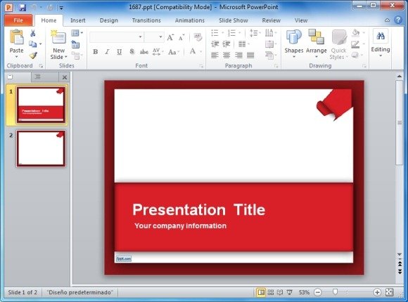 Paper Border PowerPoint Template