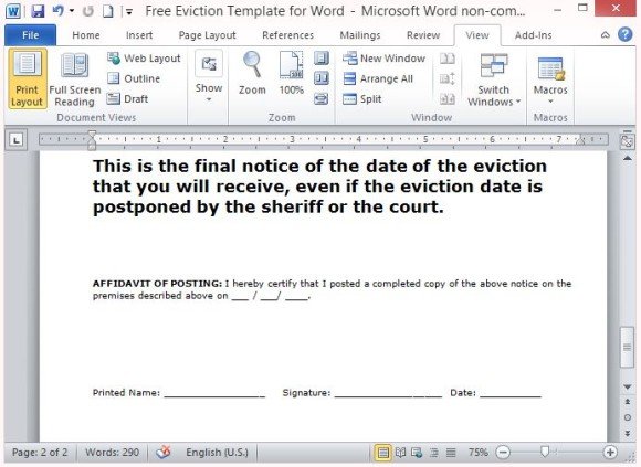 Professionally Written Eviction Notice for Landlords