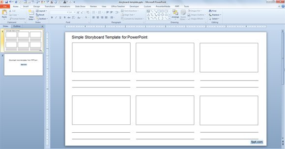 Free Storyboard Template for PowerPoint