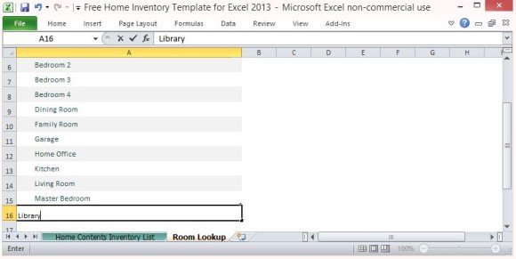 2014-04-10 07_36_43-Microsoft Excel non-commercial use - Free Home Inventory Template for Excel 2013