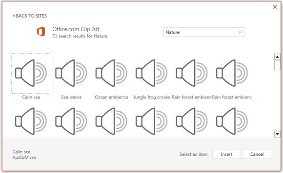 Add Online Audio in PowerPoint