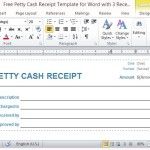 Detailed Petty Cash Receipt Template