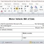 Document on Sale of Vehicle