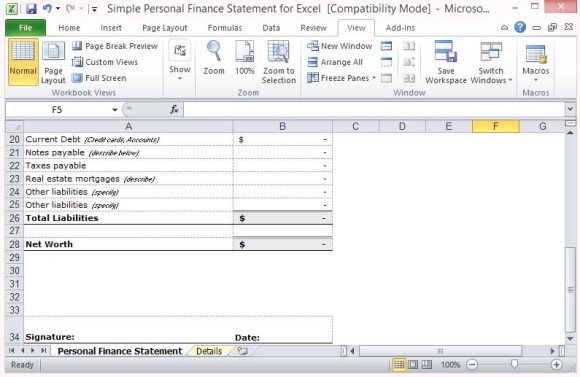 Finance Statement Can Be Printed and Presented to Financers