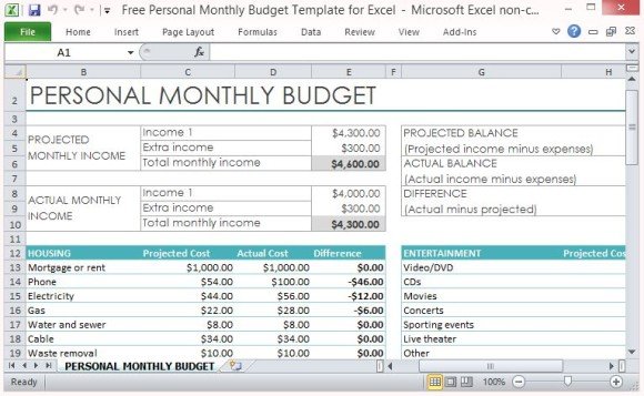 Basic Monthly Budget Template from cdn.free-power-point-templates.com
