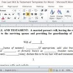 Last Will and Testament of a Married Individual