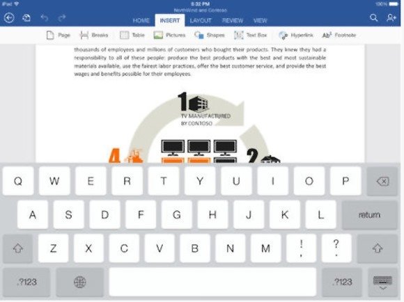 Microsoft Word for iPad