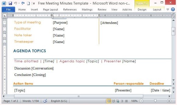 Meeting Minutes Action Items Template from cdn.free-power-point-templates.com