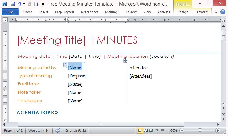Microsoft Word Minutes Template from cdn.free-power-point-templates.com