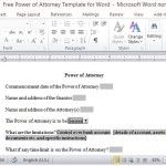Professionally Written Power of Attorney Word Template
