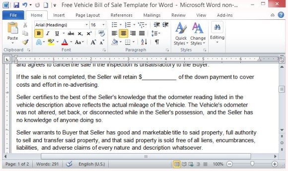 Car Bill Of Sale Word Template from cdn.free-power-point-templates.com
