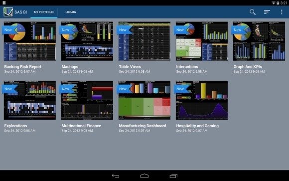 SAS Visual Analytics Android App