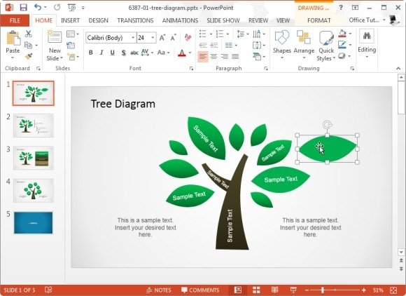 tree diagram template for microsoft powerpoint