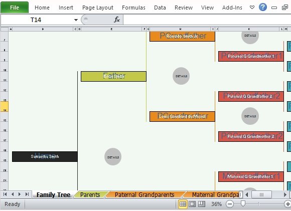 Excel Family Tree Chart Template Software