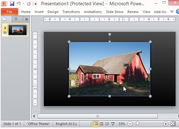 Animated Picture Template For PowerPoint With Faded Zoom Effect
