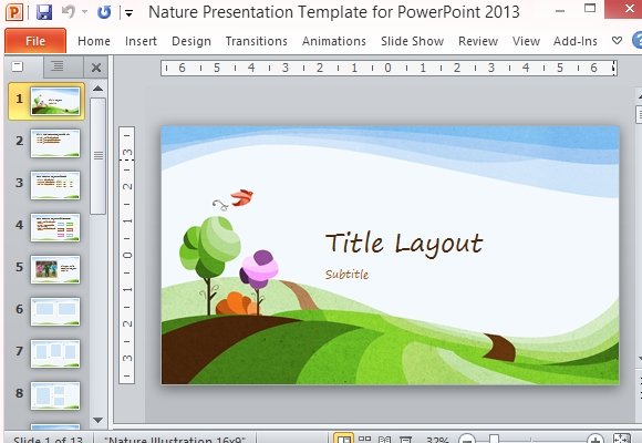 Nature Presentation Template For PowerPoint 2013