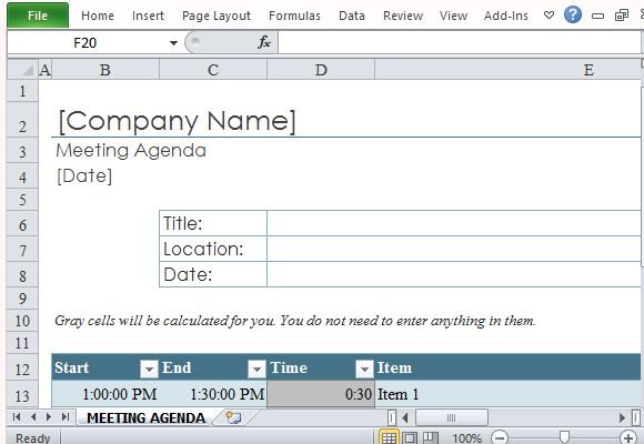 Organize and Shorten Meetings with this Template