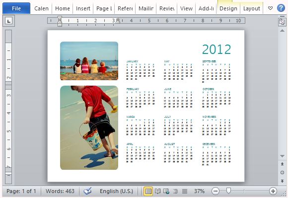 How To Easily Create A Family Photo Calendar In Microsoft Word