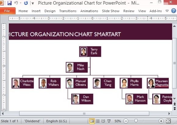 Company Structure template for PowerPoint