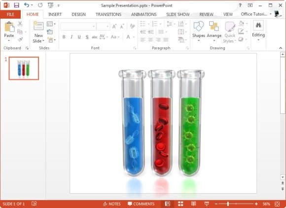 Animated Scientist Working in Lab Template For PowerPoint