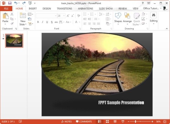 train tracks template for powerpoint