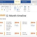 12-Month Timeline for School, Office or Personal Use