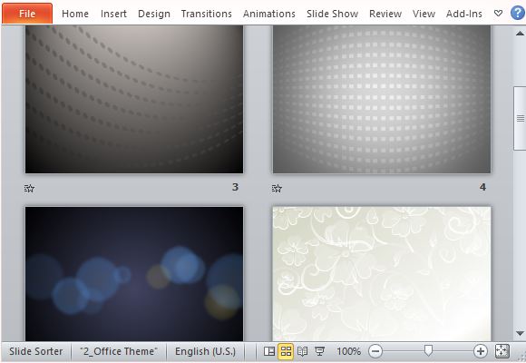 A Background For Every Presentation