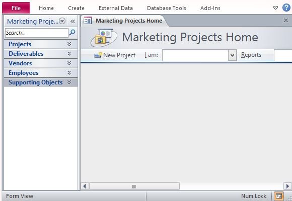 project management database template in microsoft access