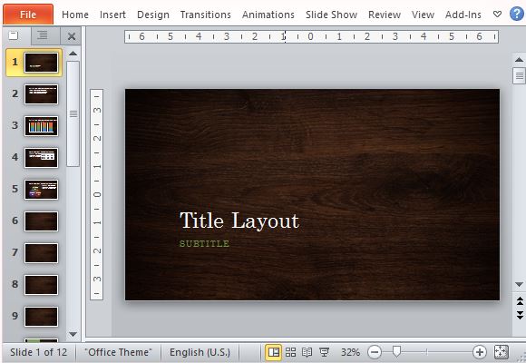 Create an Elegant Presentation with Dark Woodgrain Background